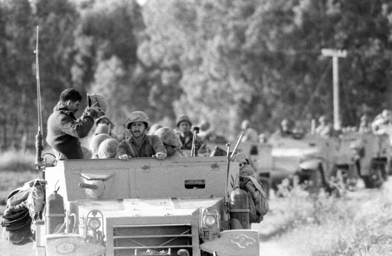 Israeli troops, Gaza Patrol: Picture from the roll of film found in Paul Schutzer's camera after he was killed on the first day of the Six-Day War, June 1967.