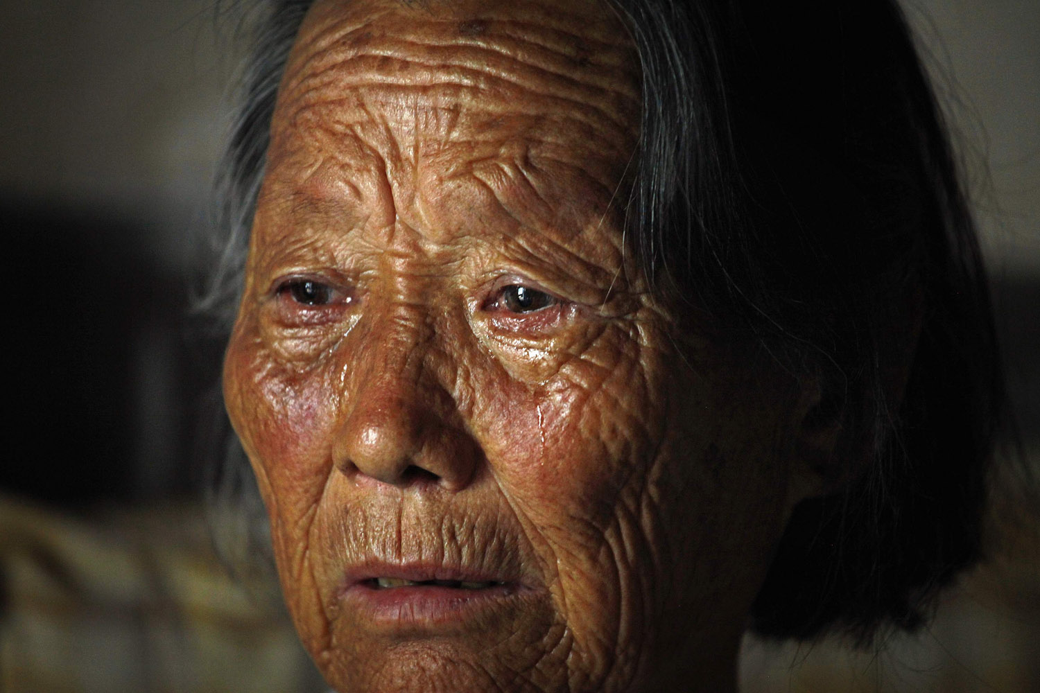 Wang Jinxiang, mother of blind Chinese activist Chen Guangcheng, at their home in the village of Dongshigu