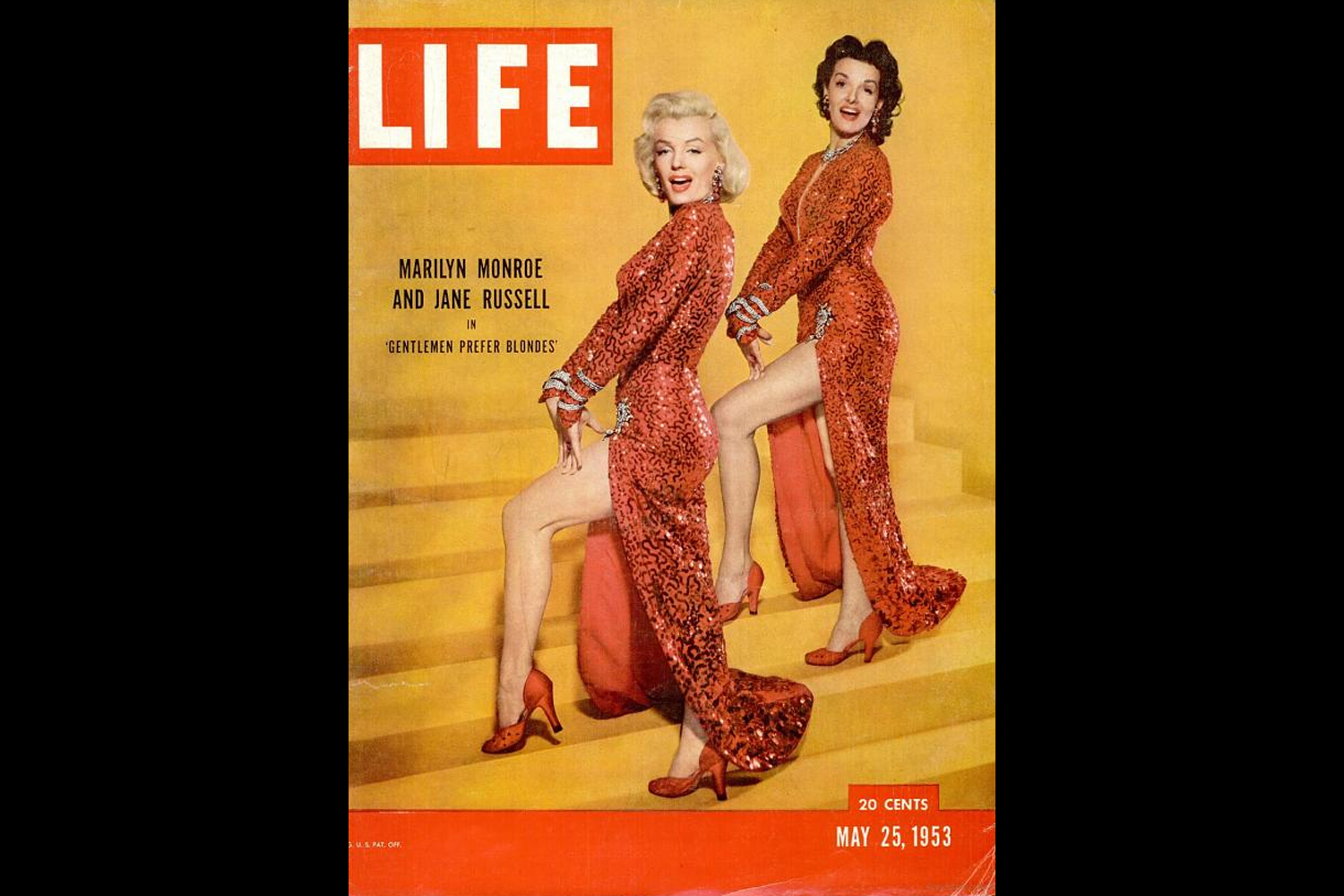LIFE Magazine, May 25, 1953. Marilyn Monroe and Jane Russell, photographed by Ed Clark.