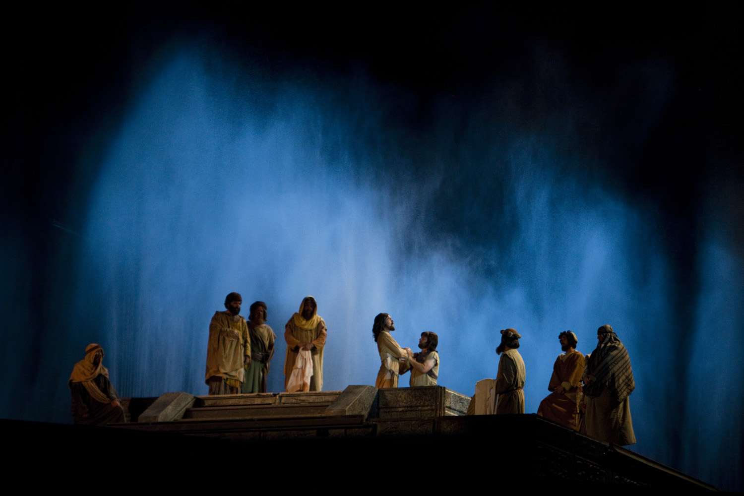 July 13, 2012 - A scene from the 75th anniversary of the Hill Cumorah Pageant in Palmyra, N.Y. The theatrical pageant presents ten scenes from the Book of Mormon and has had few modifications since it began in 1937.
