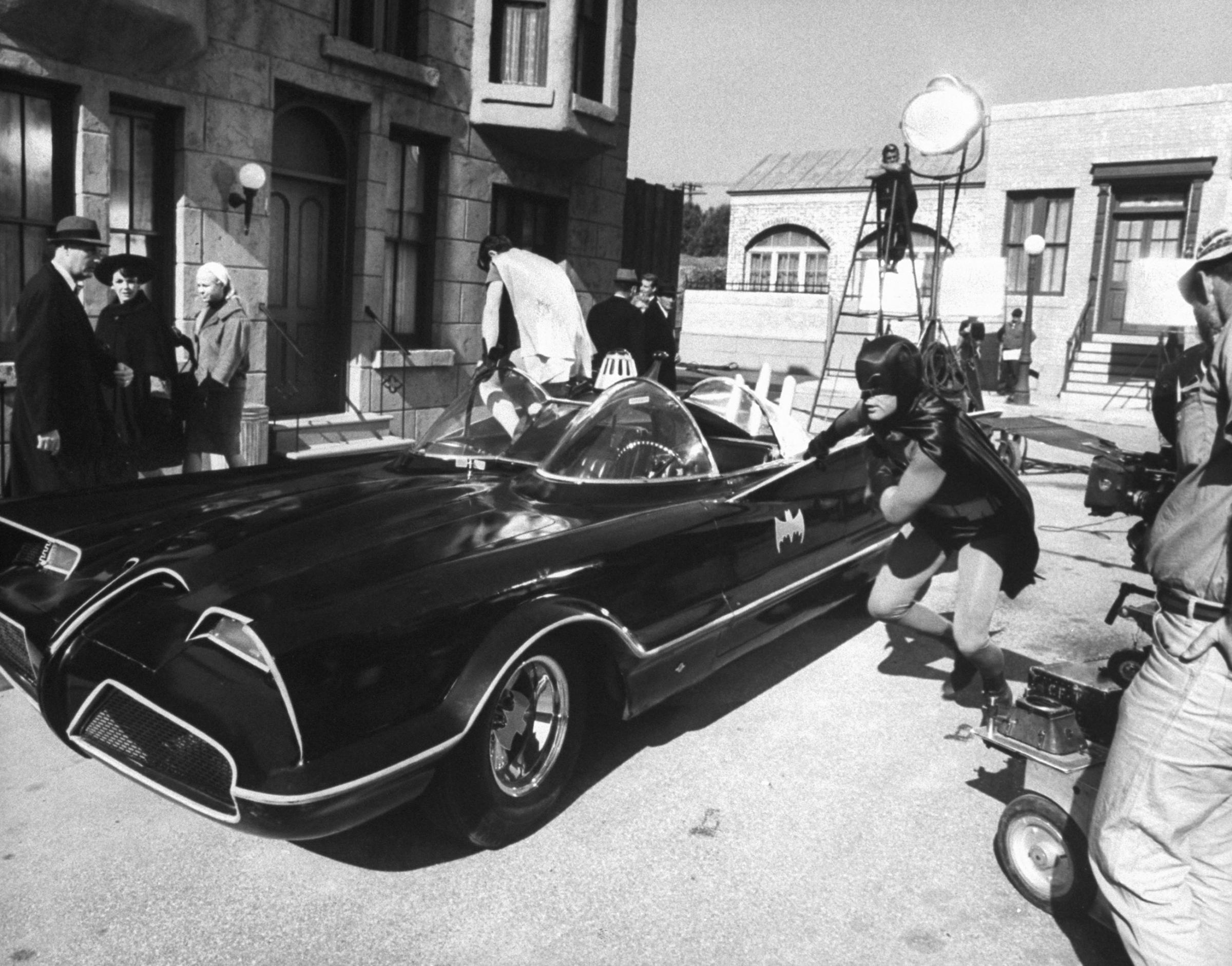 On the Batman set, 1966.