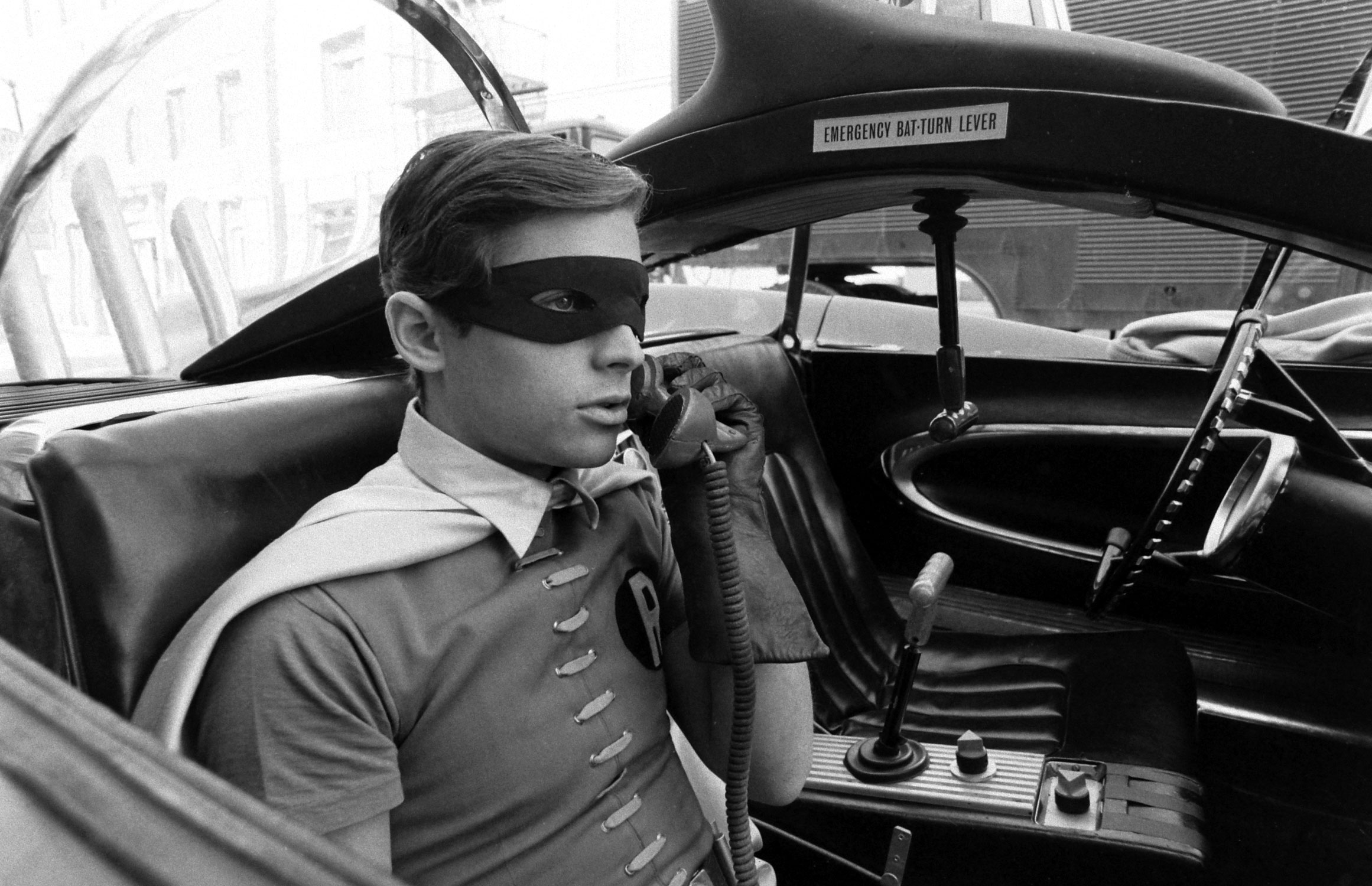 Burt Ward (Dick Grayson/Robin) on the set of Batman, 1966.