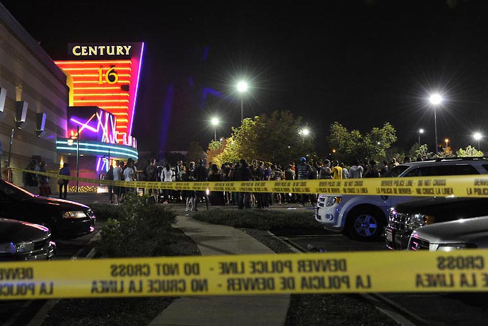 Aurora Police respond to the Century 16 movie theatre early Friday morning, July 20, 2012.
