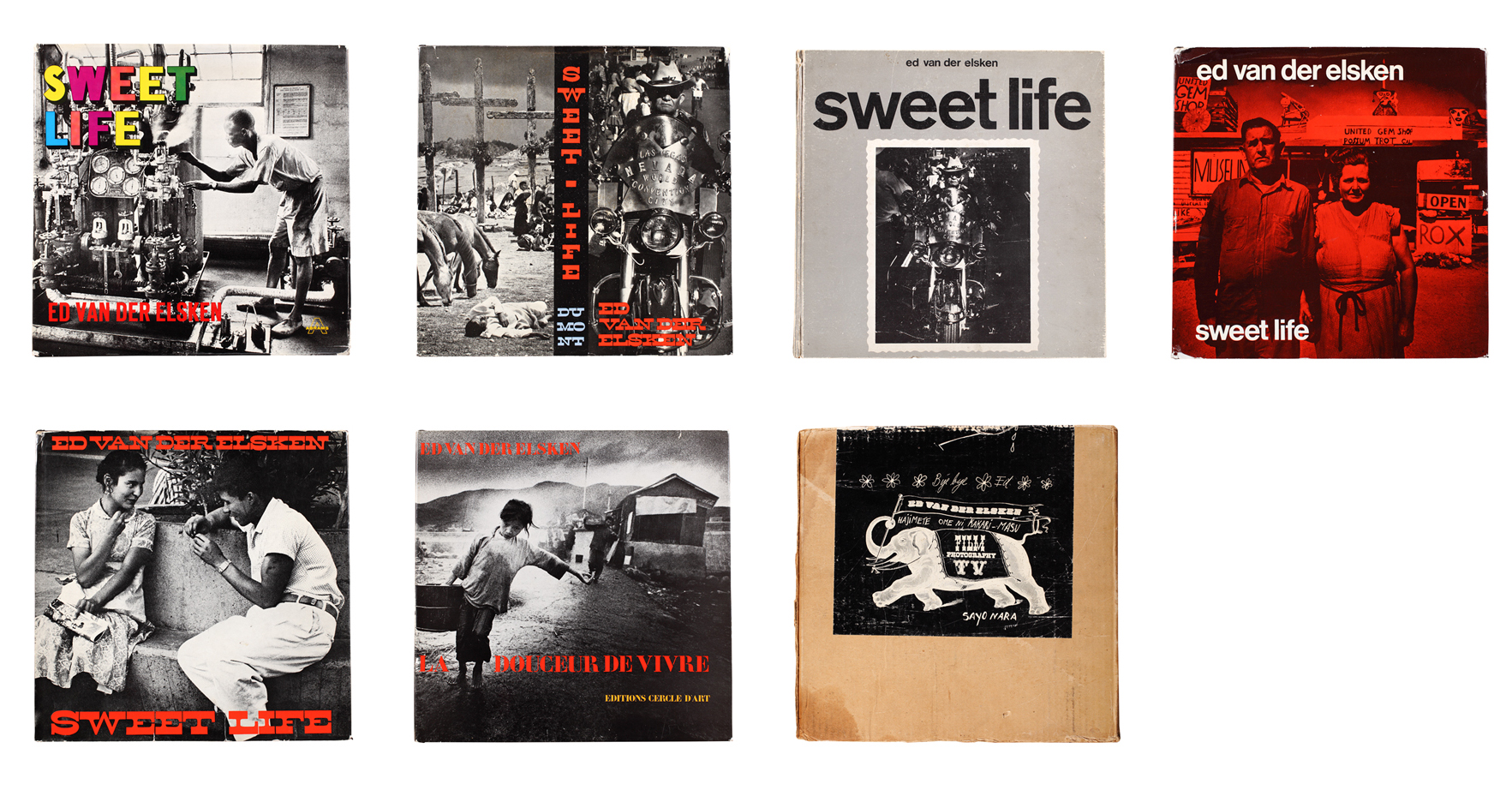 Covers of the various editions of Sweet Life released in 1966 and 1968.