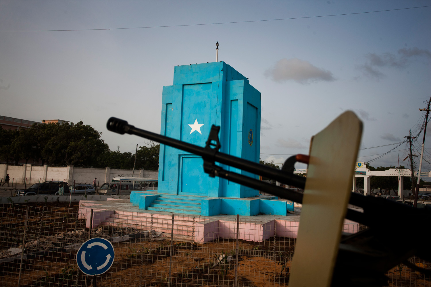 The freshly painted Somali monument at the famous K4 junction.