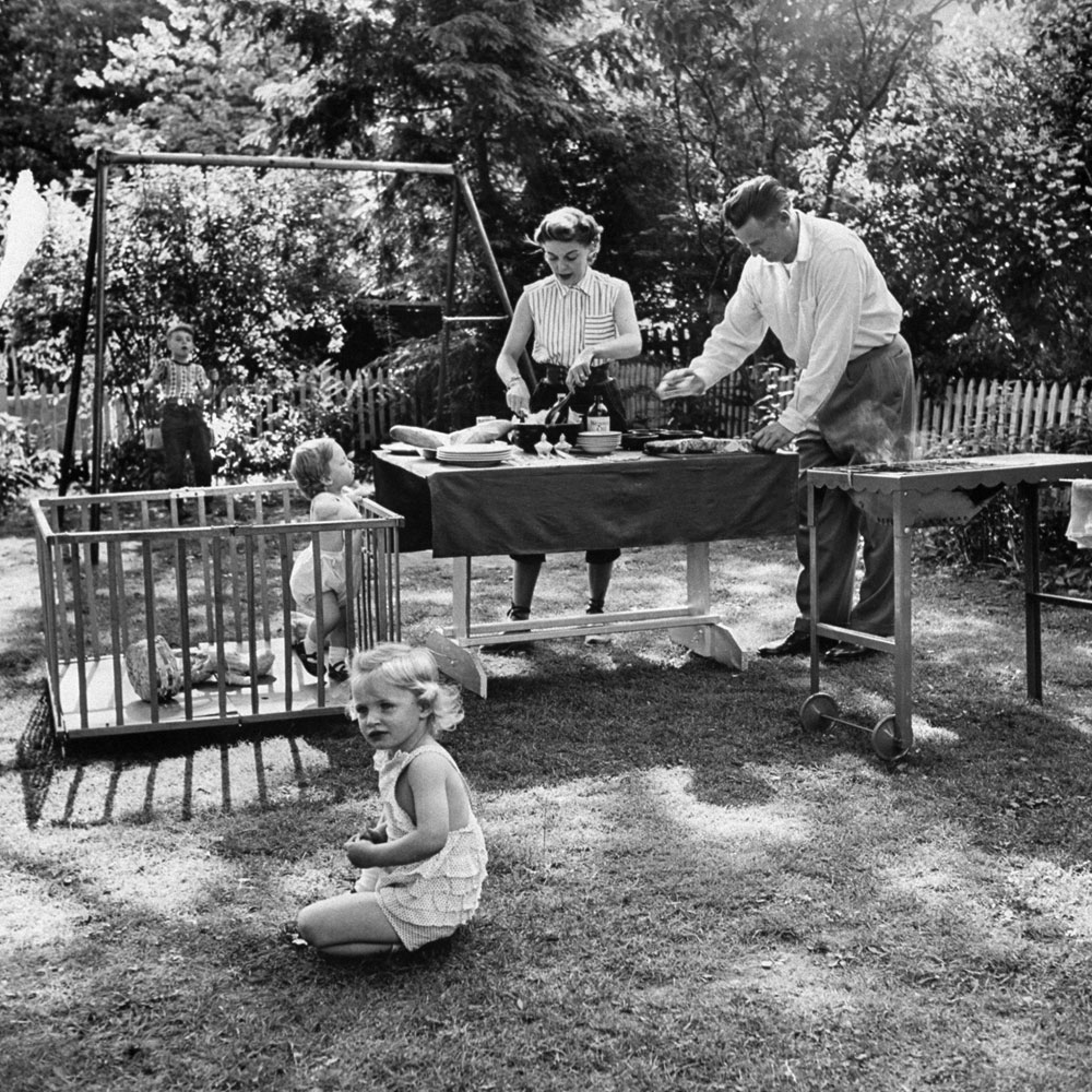 Backyard barbecue, 1953.