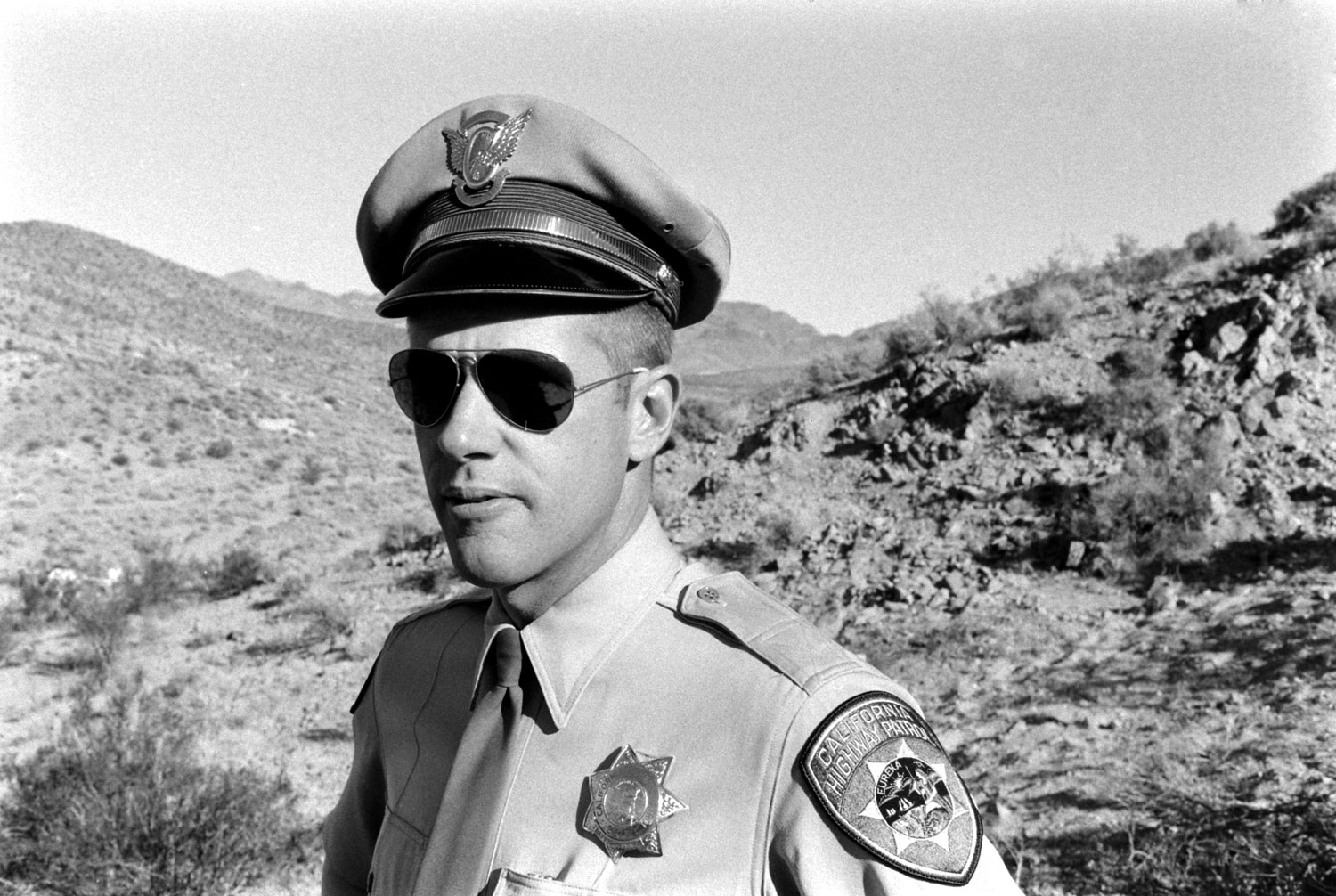 A California Highway Patrolman, Barker Ranch, 1969.