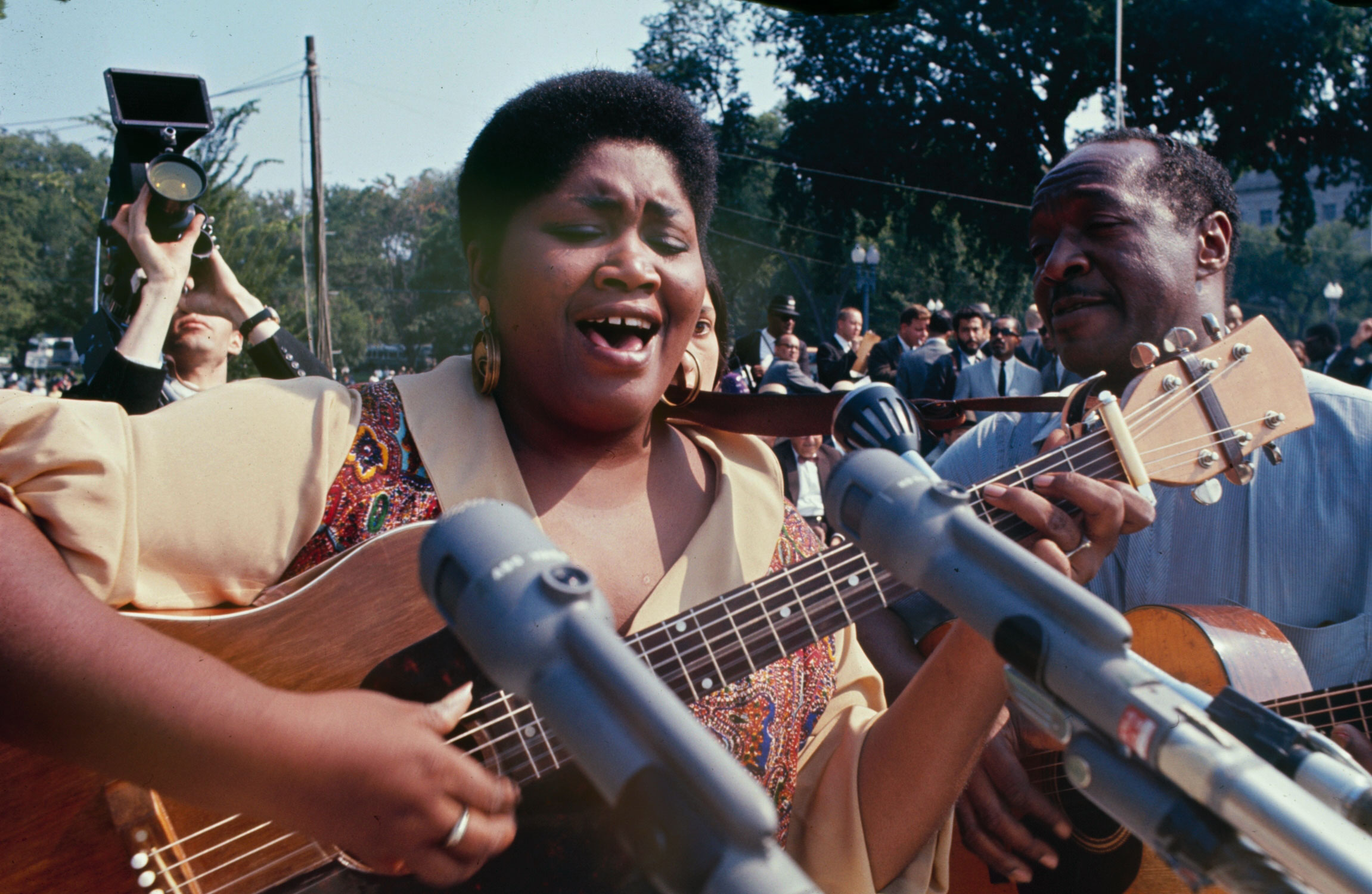 Odetta sings during the March on Washington for Jobs and Freedom, August 28, 1963.