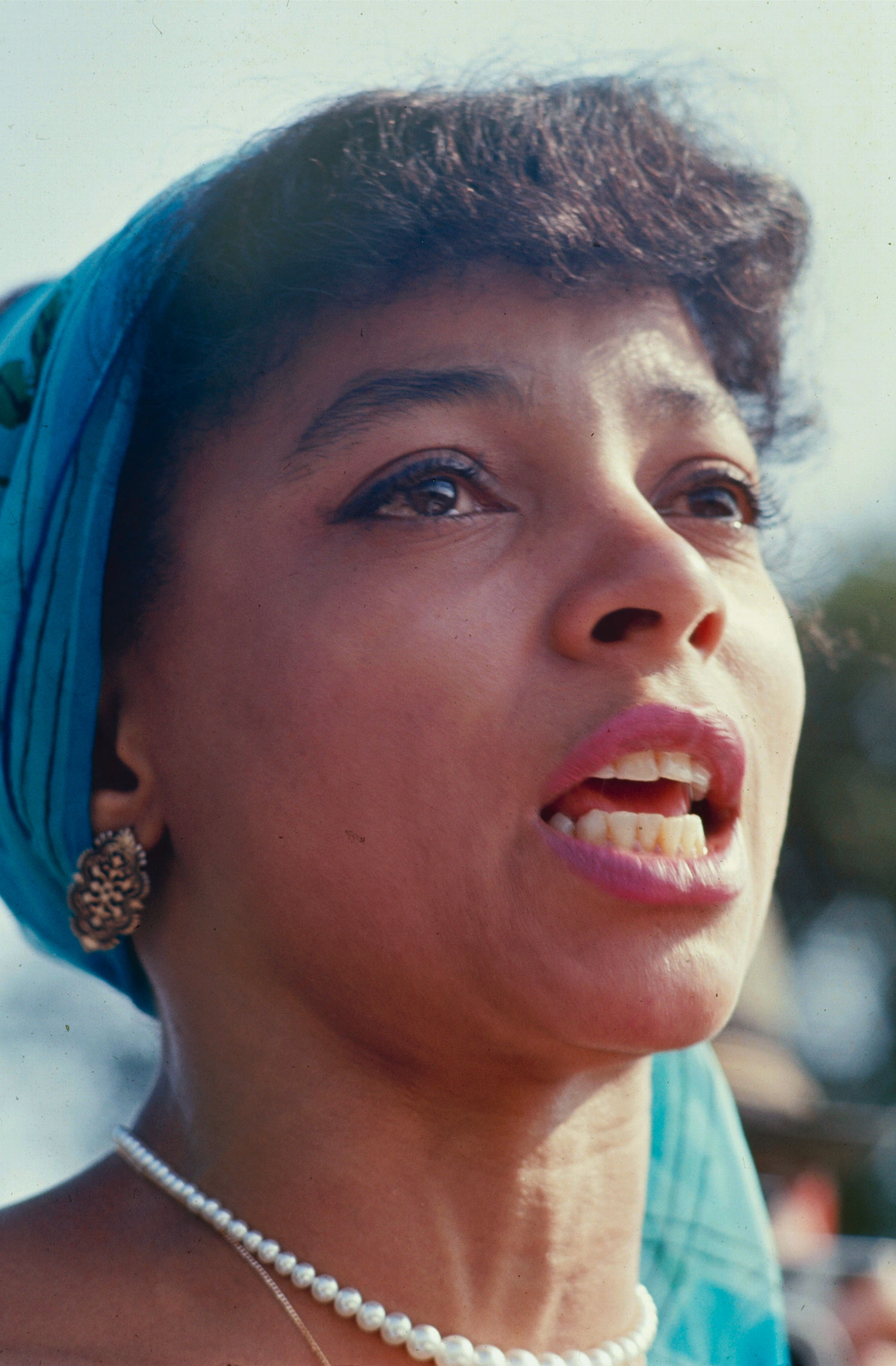 Actress and activist Ruby Dee, who with her husband, Ossie Davis, served as  master and mistress  of ceremonies at the March on Washington for Jobs and Freedom, August 28, 1963.