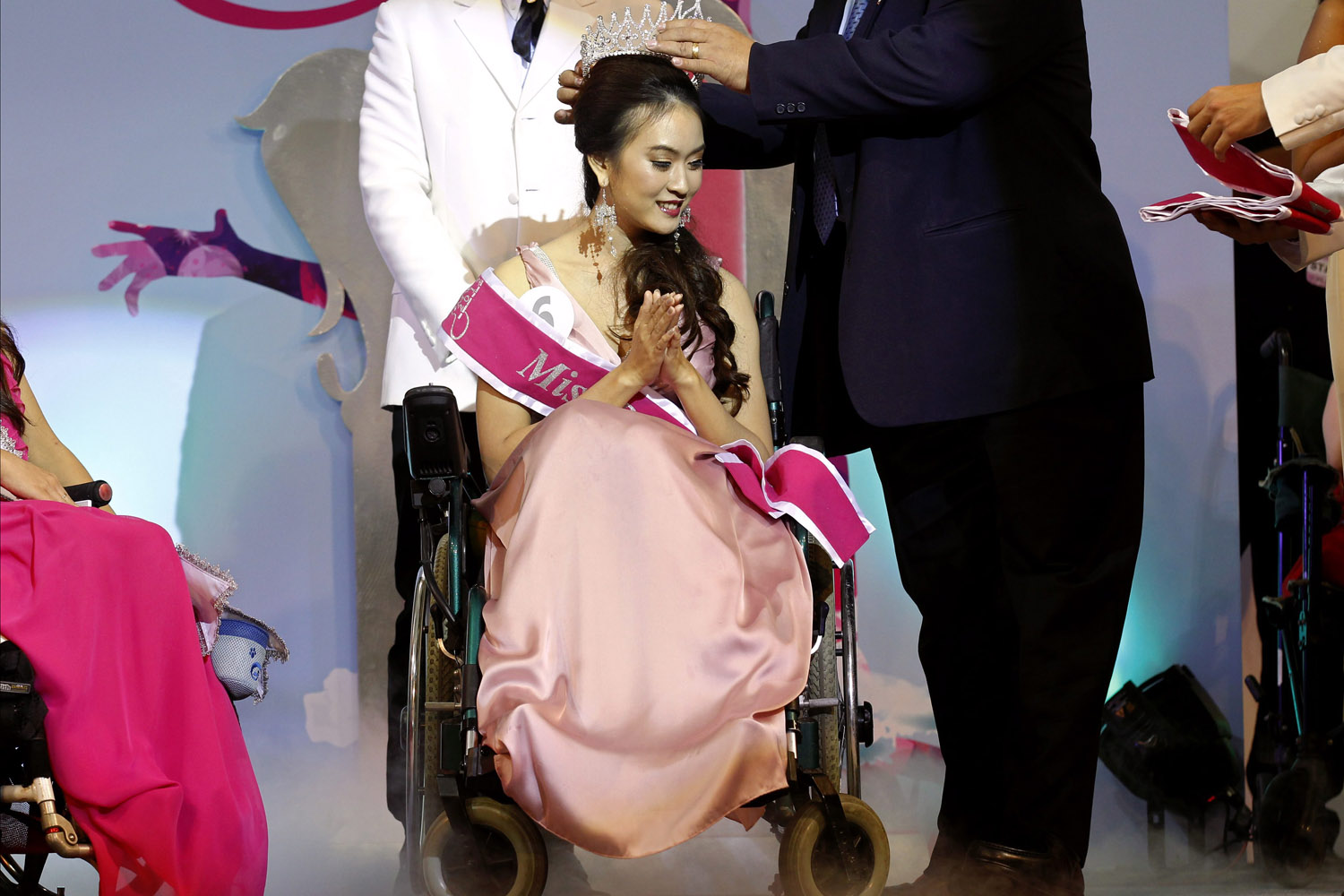 Aug. 22, 2012. Pattarawan Panitcha is crowned during the Miss Wheelchair Thailand 2012 contest in Bangkok.