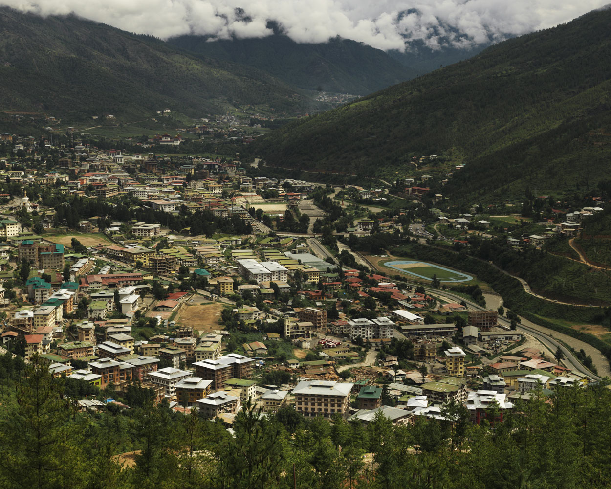 A view of Thimpu, Bhutan's capital.