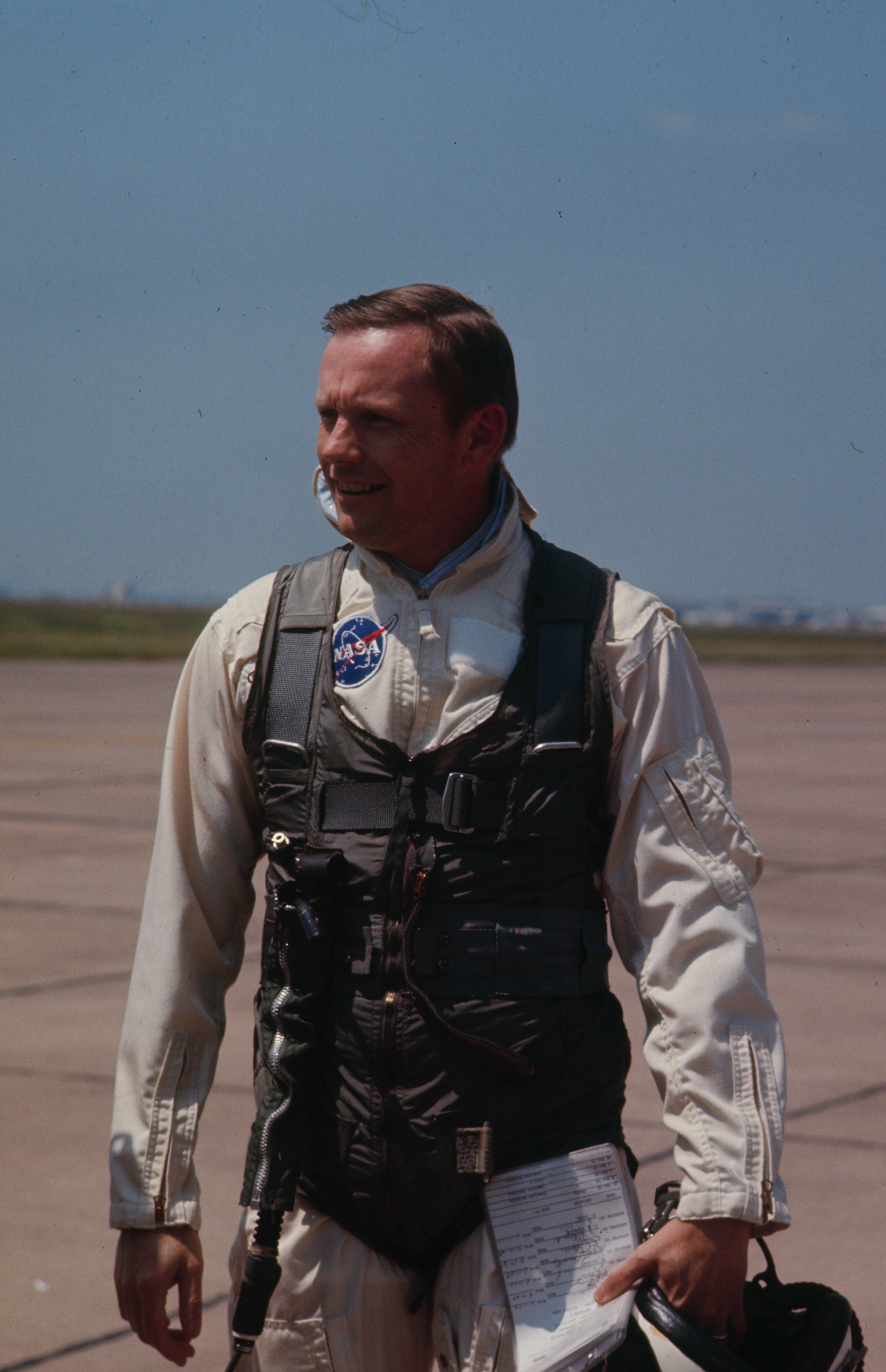 Neil Armstrong training for the Apollo 11 moon mission, Ellington Air Force Base, Texas, 1968.