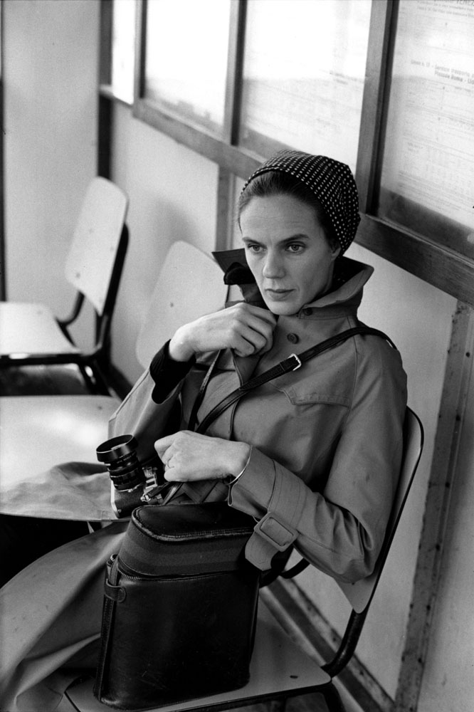 Martine Franck photographed by Henri Cartier-Bresson, 1972.