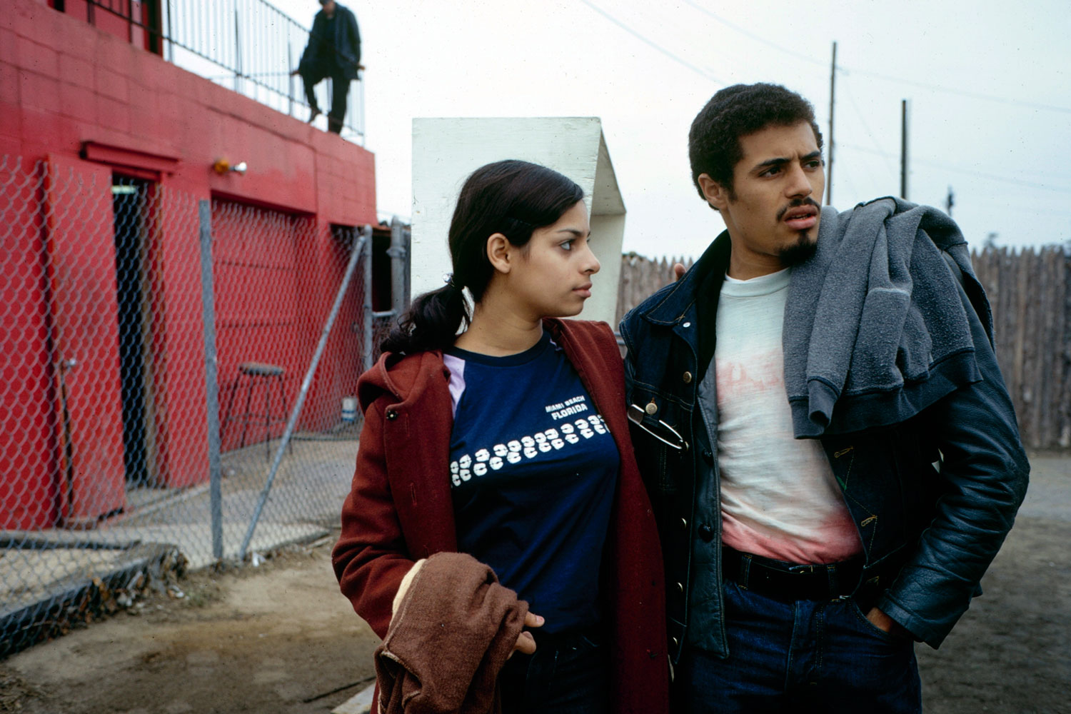 Eddie Cuevas, president of the Reapers street gang, with his girlfriend Yvette, South Bronx, 1972.