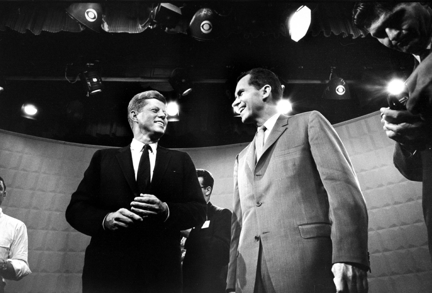 Photo made prior to the first Kennedy-Nixon debate, 1960.