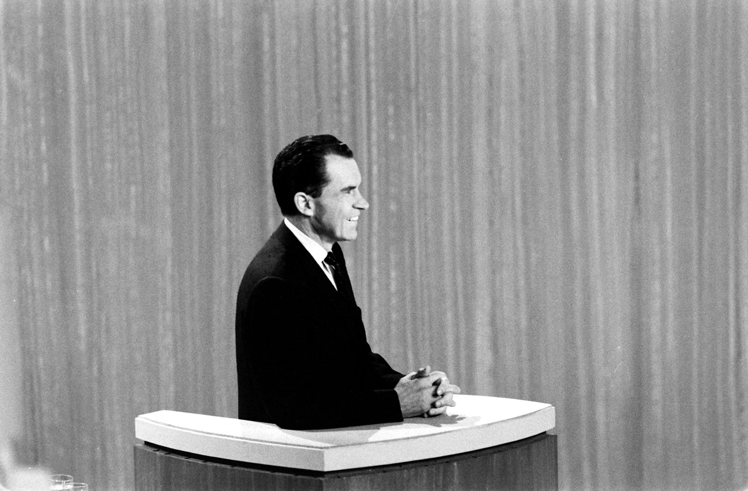 Richard Nixon during the Kennedy-Nixon debates, 1960.