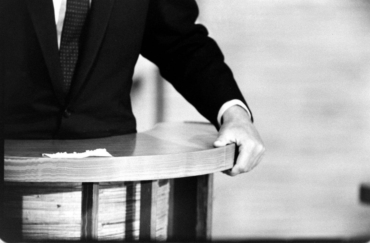 Photo of JFK's hand made during the Kennedy-Nixon debates, 1960.