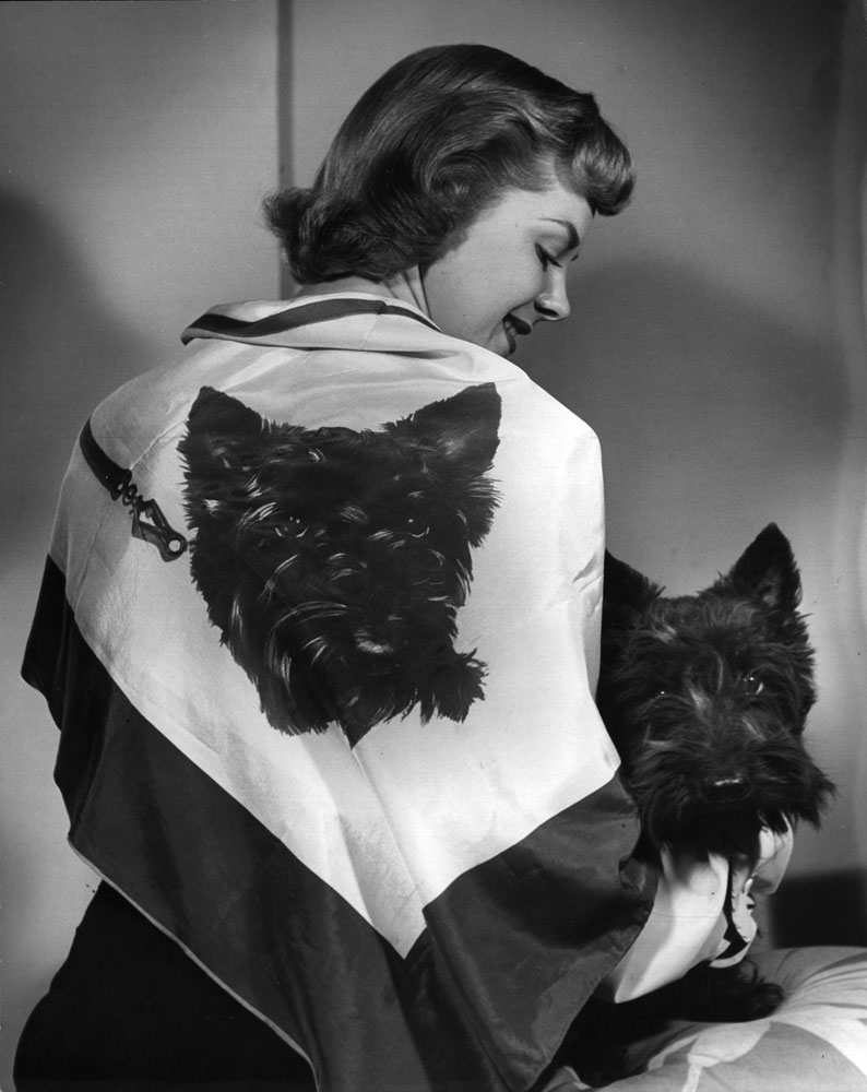 Photographs on fabric, 1947.