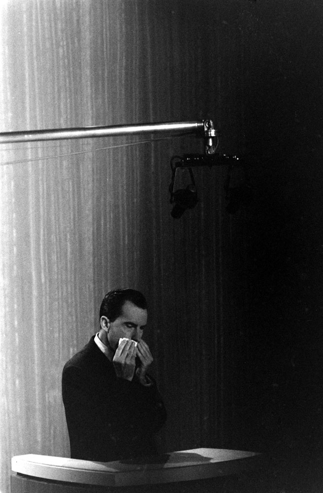 Photo of Richard Nixon made during the Kennedy-Nixon debates, 1960.