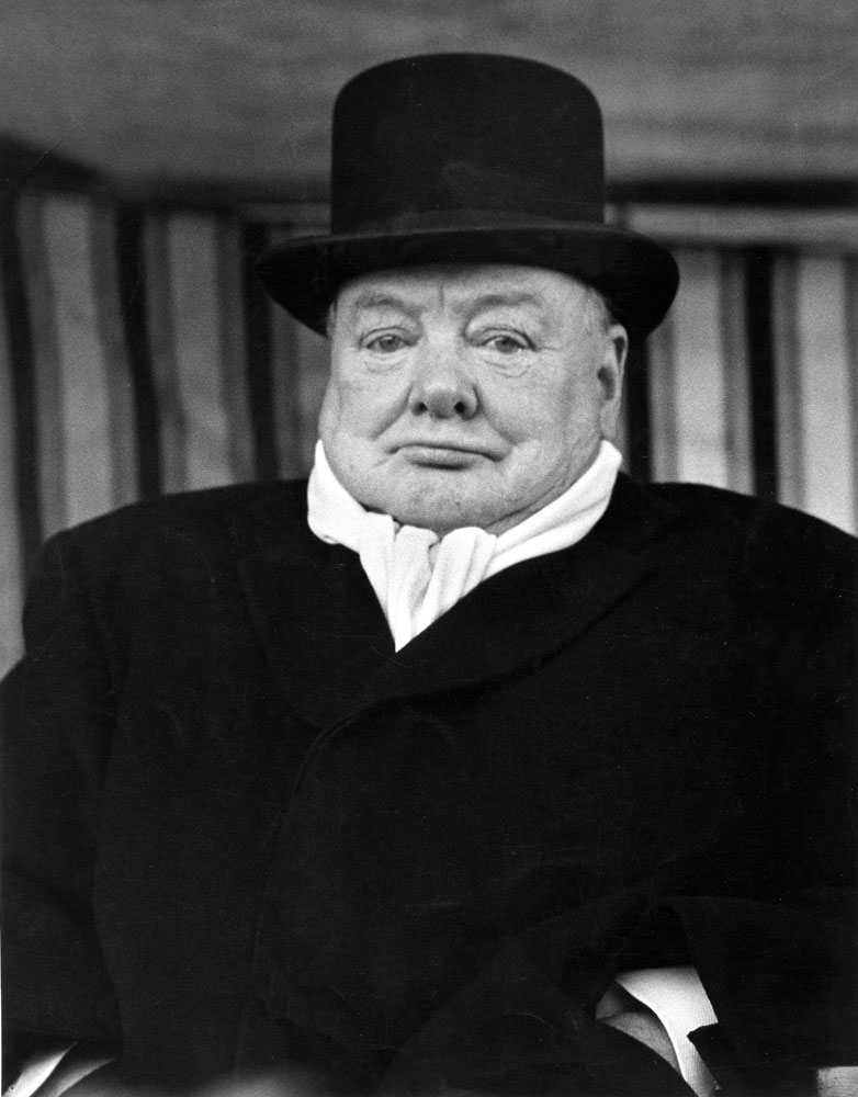 Winston Churchill, inscrutable during an election campaign, 1951.