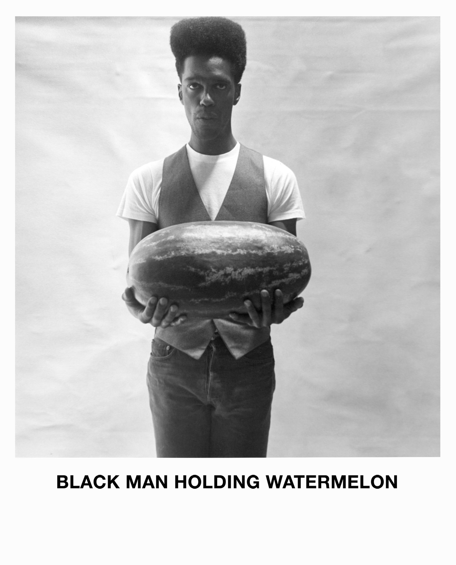 Black Man Holding Watermelon
                              from Ain’t Jokin’, 1987–88.