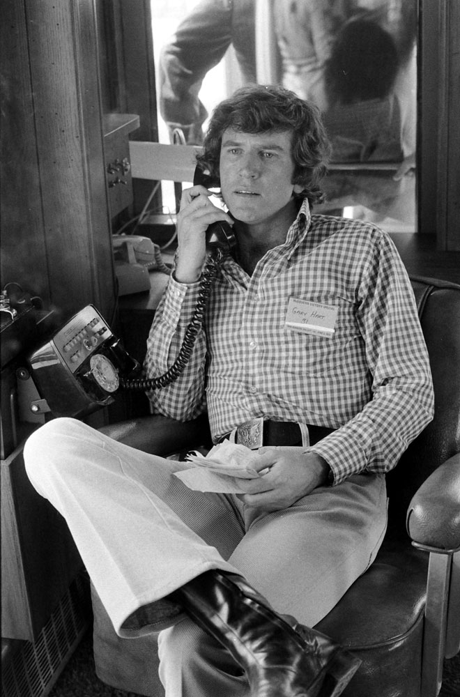 McGovern aide (and future presidential candidate) Gary Hart, 1972.
