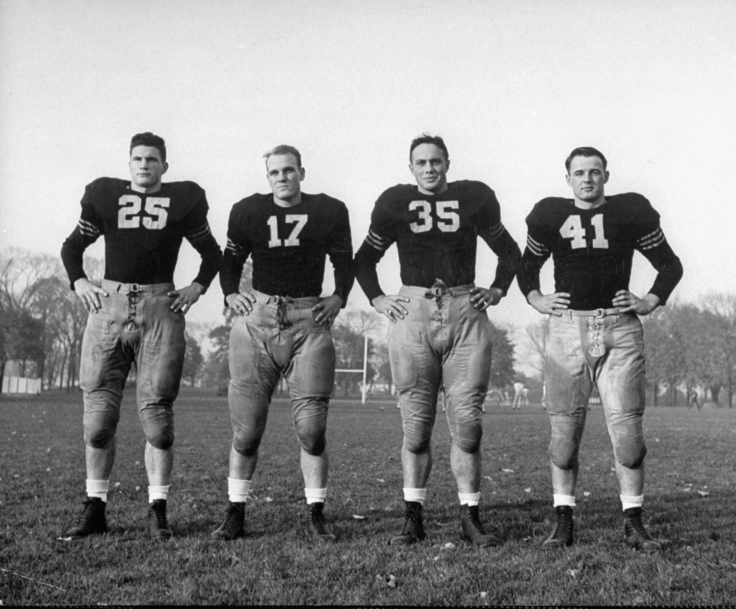Army's "Dream Backfield" in 1946: Thomas "Shorty" McWilliams, Arnold Tucker and Heisman winners Doc Blanchard and Glenn Davis.