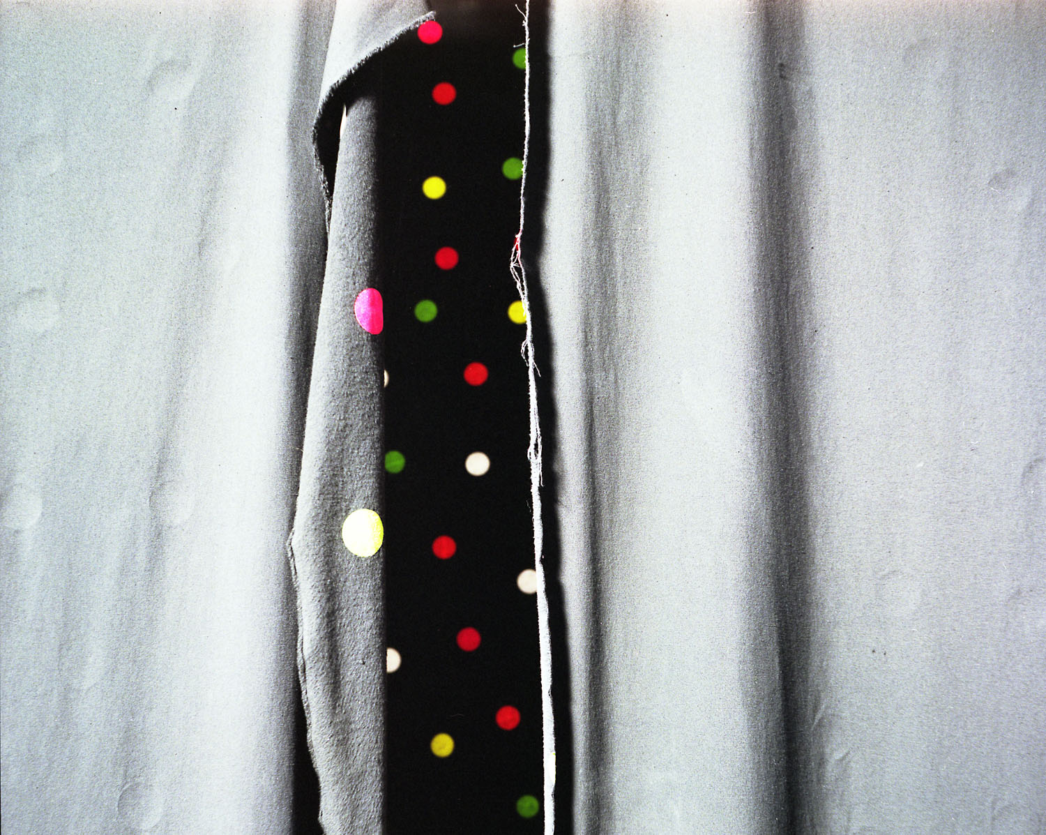 Image: Polka dots on curtain