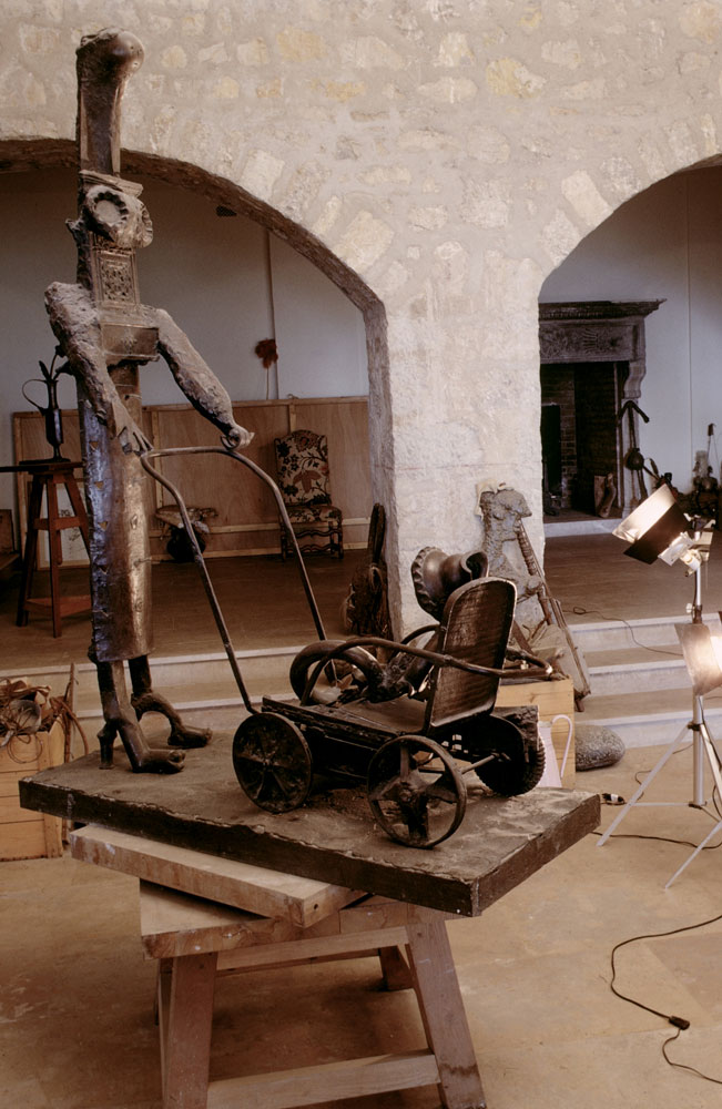 'Woman With Baby Carriage,' Picasso's workshop at Notre-Dame-de-Vie, Mougins, France, 1967.