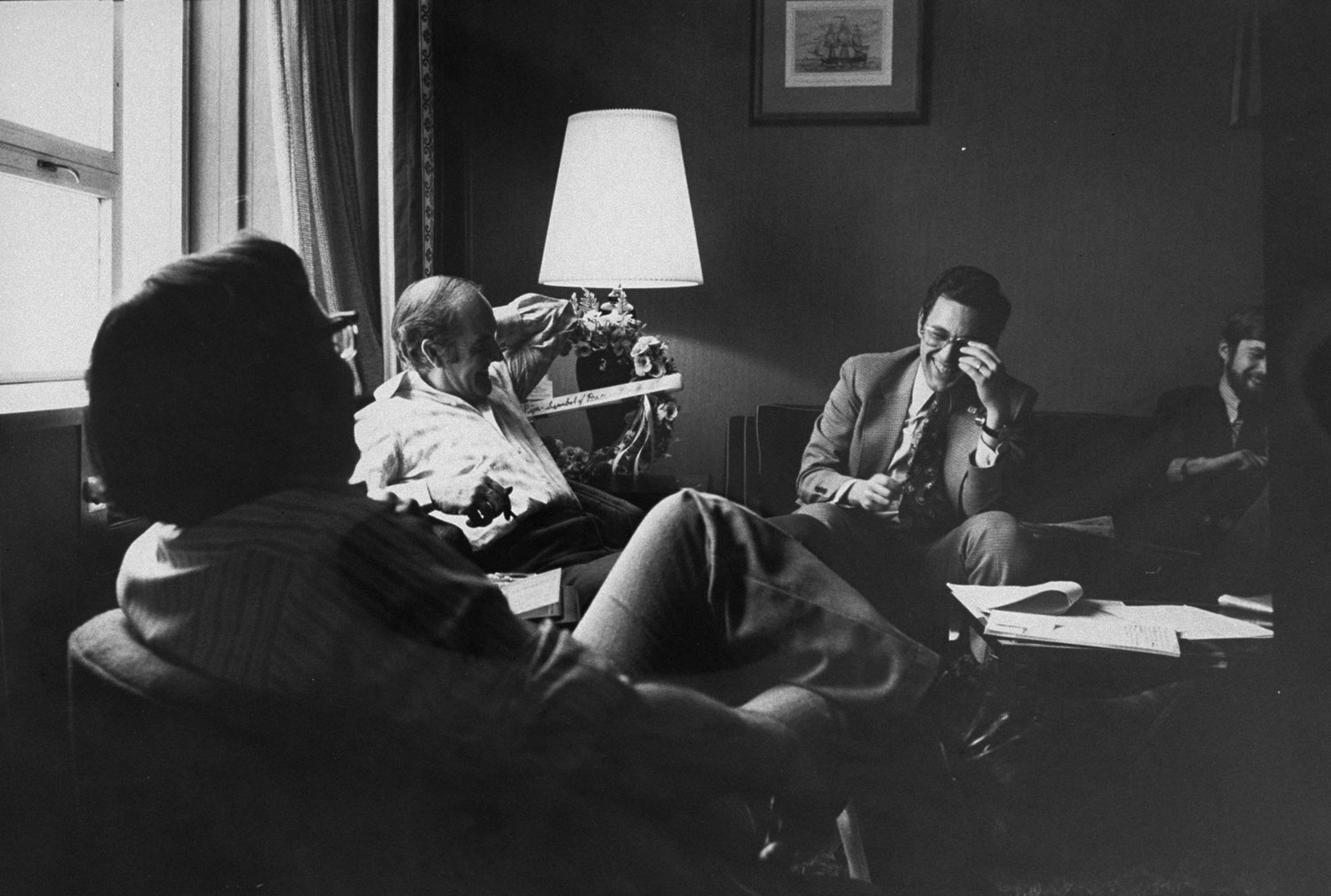 George McGovern strategizes with his team, 1972.