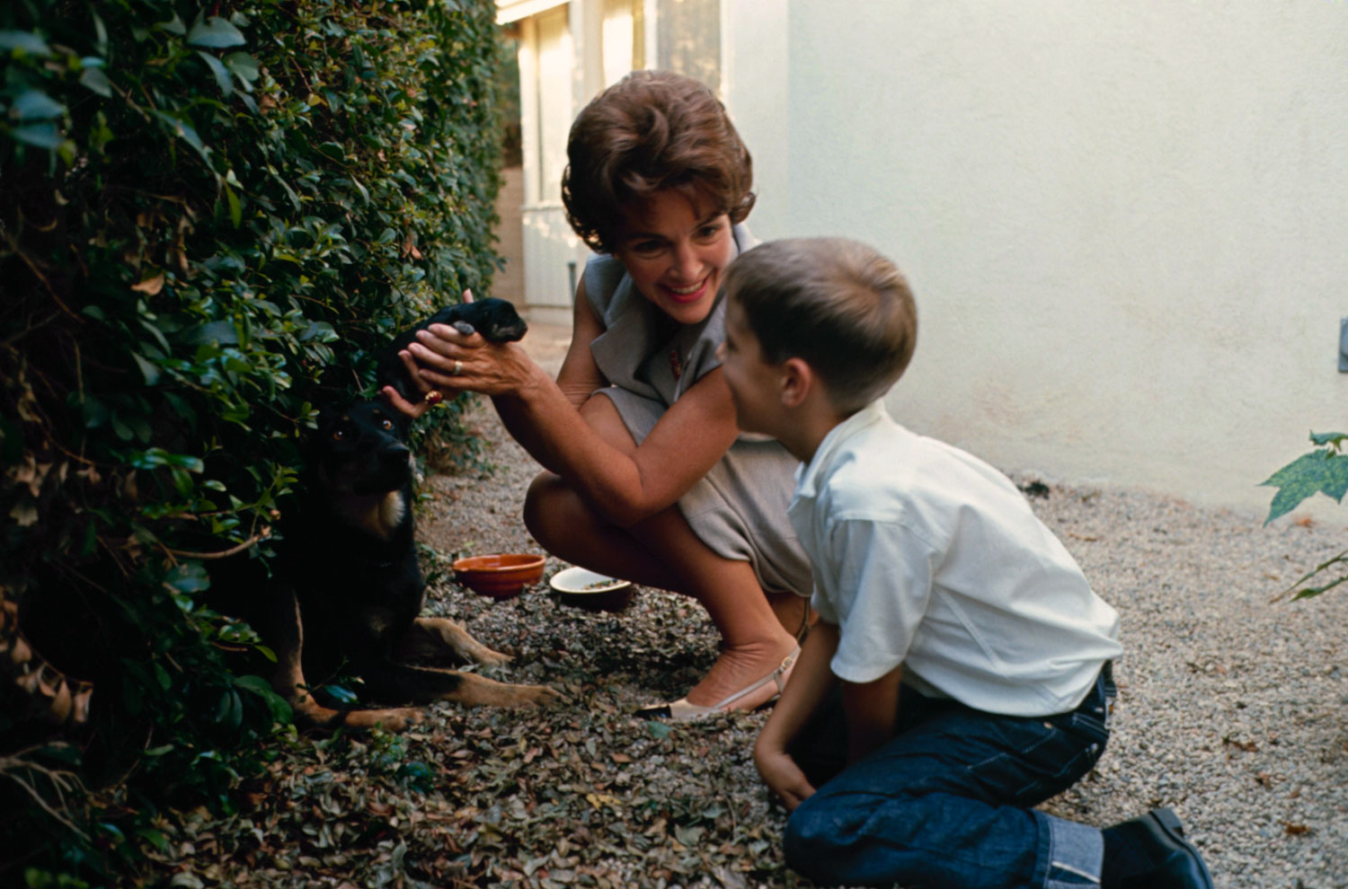 Future First Lady Nancy Reagan and her son, Ron Jr., 1965.