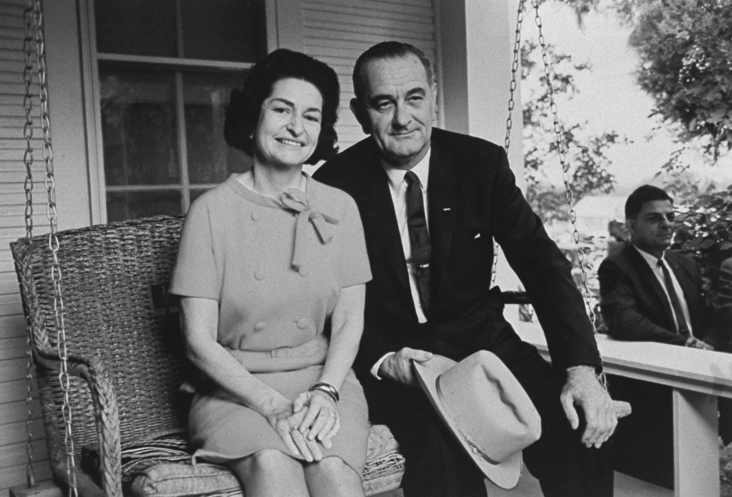 President-elect Lyndon B. Johnson and his wife, Claudia "Lady Bird" Johnson, after his victory in the 1964 election.