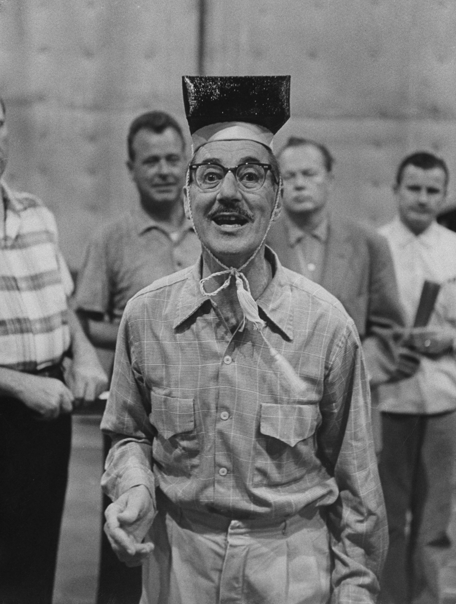 Groucho Marx in rehearsal, 1960.