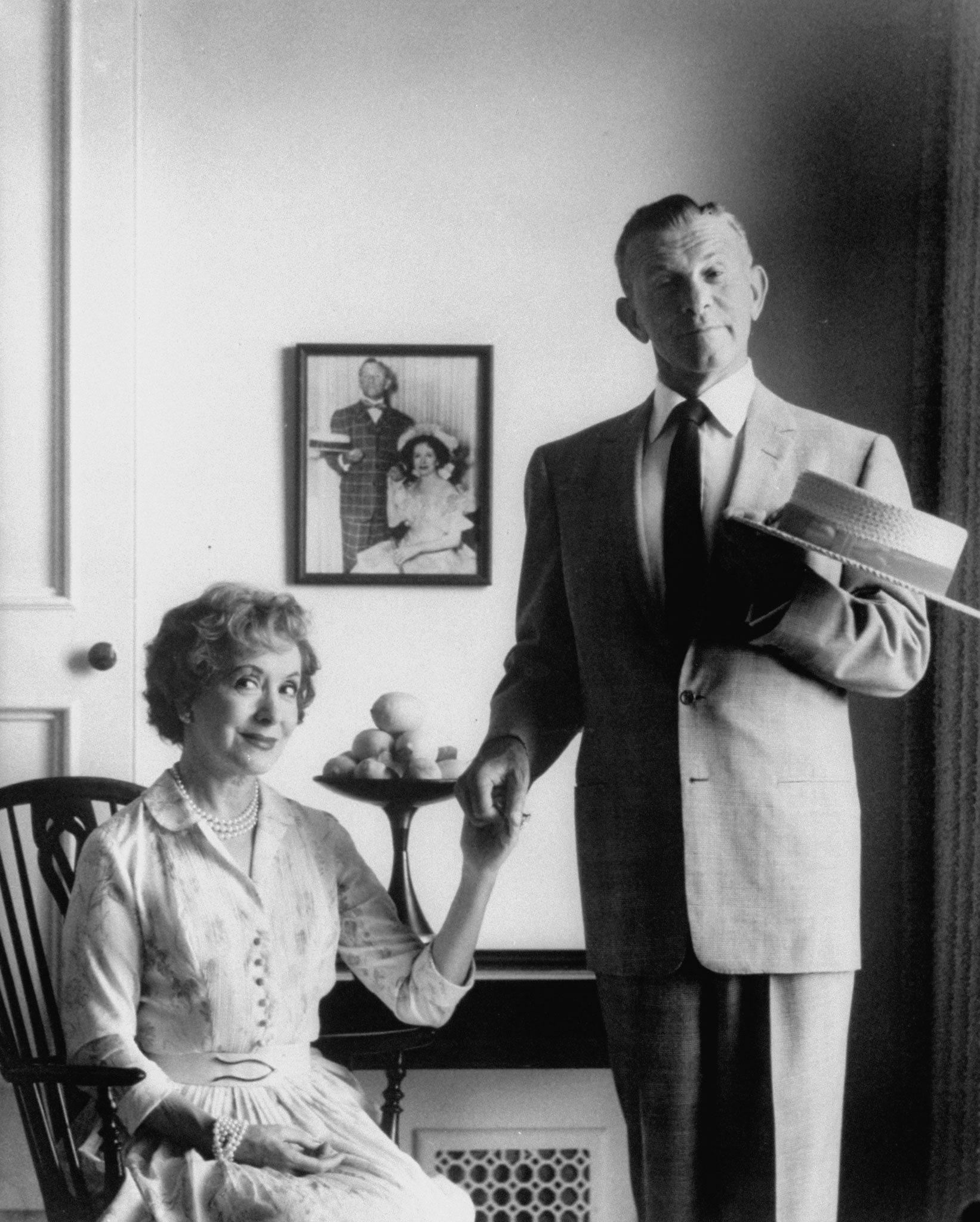 George Burns and his wife, Gracie Allen, 1958.
