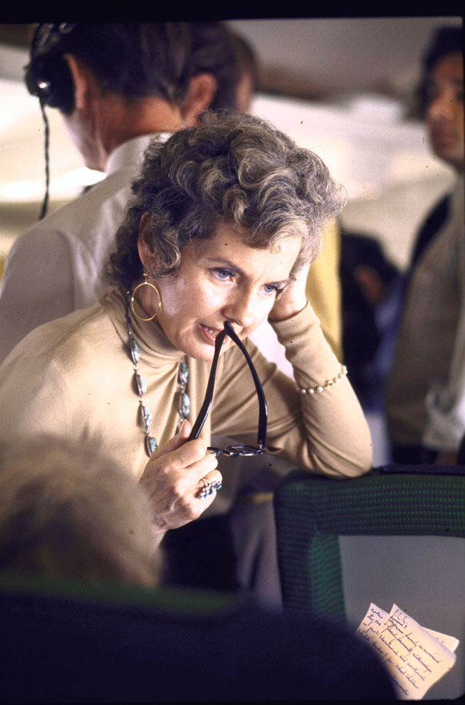 George McGovern's wife, Eleanor, talks to staffers in New Orleans during the 1972 presidential campaign.
