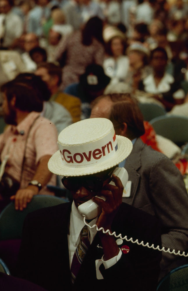 A George McGovern supporter at the 1972 Democratic National Convention.