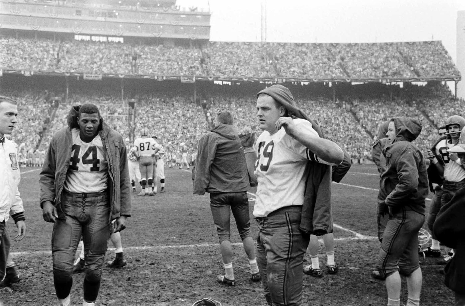 Syracuse vs. Texas, 1960 Cotton Bowl. At left is the great Ernie Davis (#44) -- the first African American to win the Heisman.