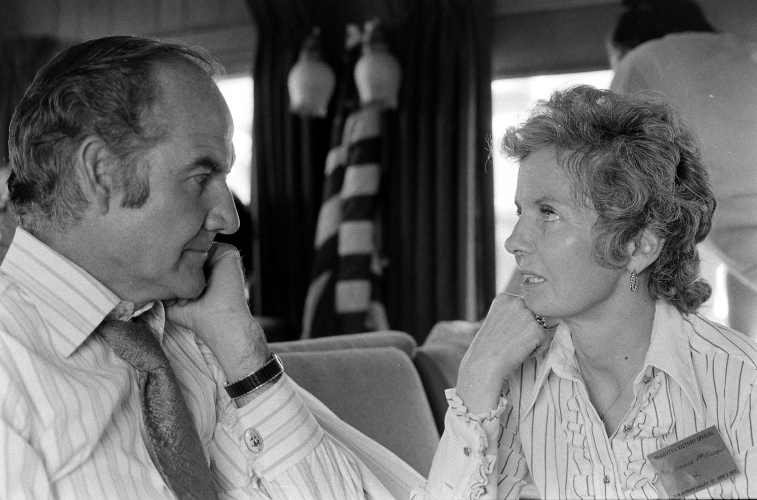 George McGovern and his wife, Eleanor, during the 1972 presidential campaign.