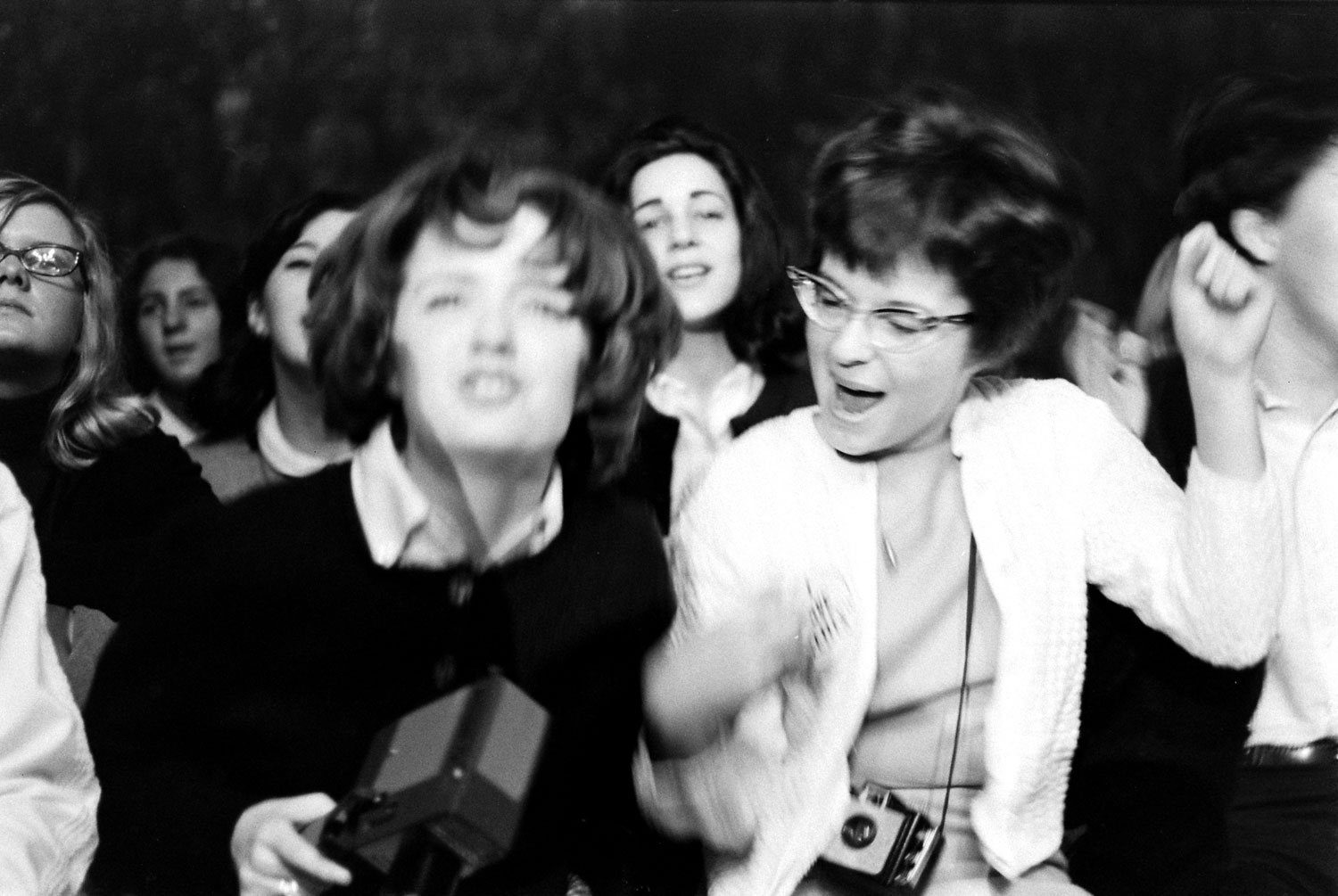 Fans at the first Beatles concert in America, Washington, DC, Feb. 11, 1964.