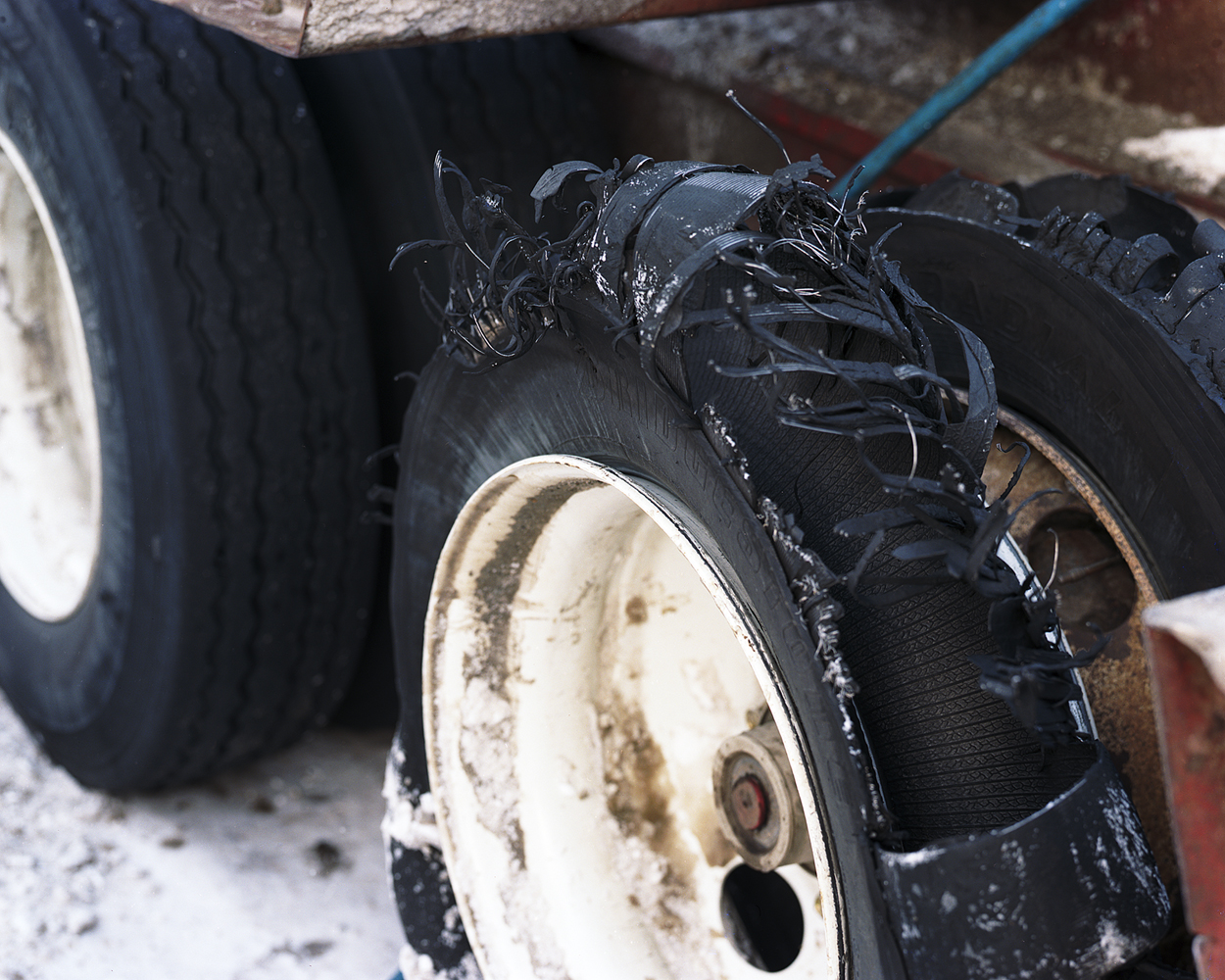 Image: Blown tire, 2010.