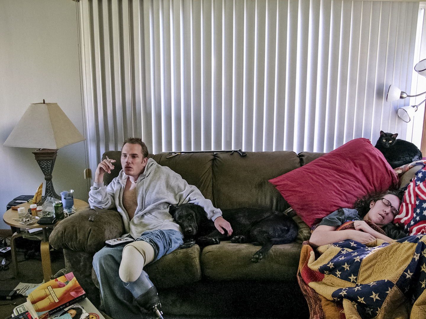 Wisconsin, 2007. Raymond Hubbard and his wife Sarah at home. They divorced two years later.