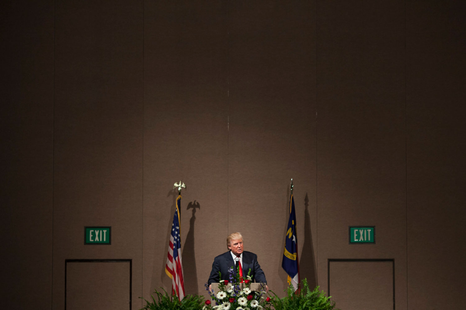 Image: Donald Trump speaks at The North Carolina GOP Convention at the Koury Convention Center in Greensboro, N.C., during Joe Klein's annual road trip. June 1, 2012.