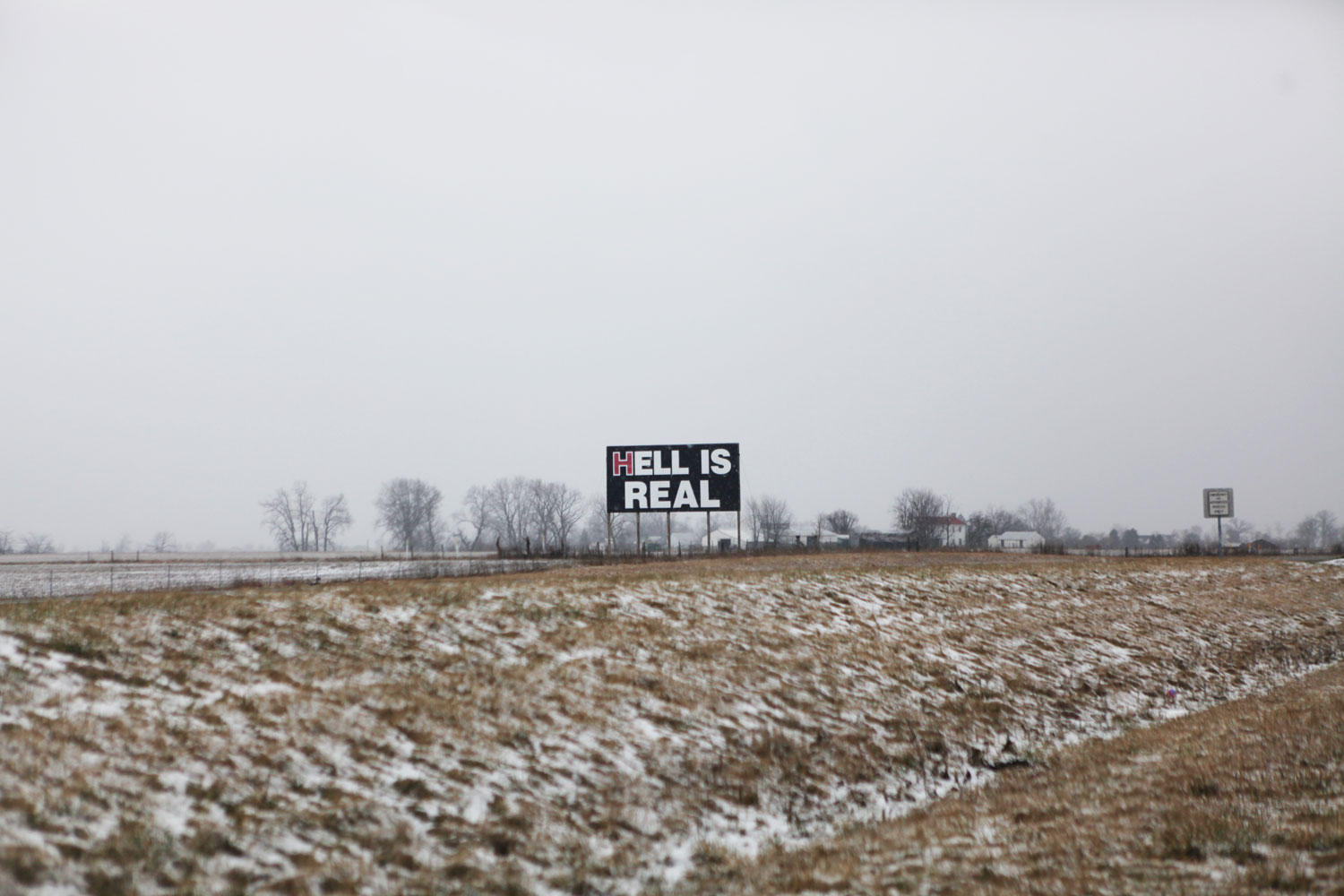 Image: A sign on the highway between Columbus, Ohio and Cincinnati. March 4, 2012.