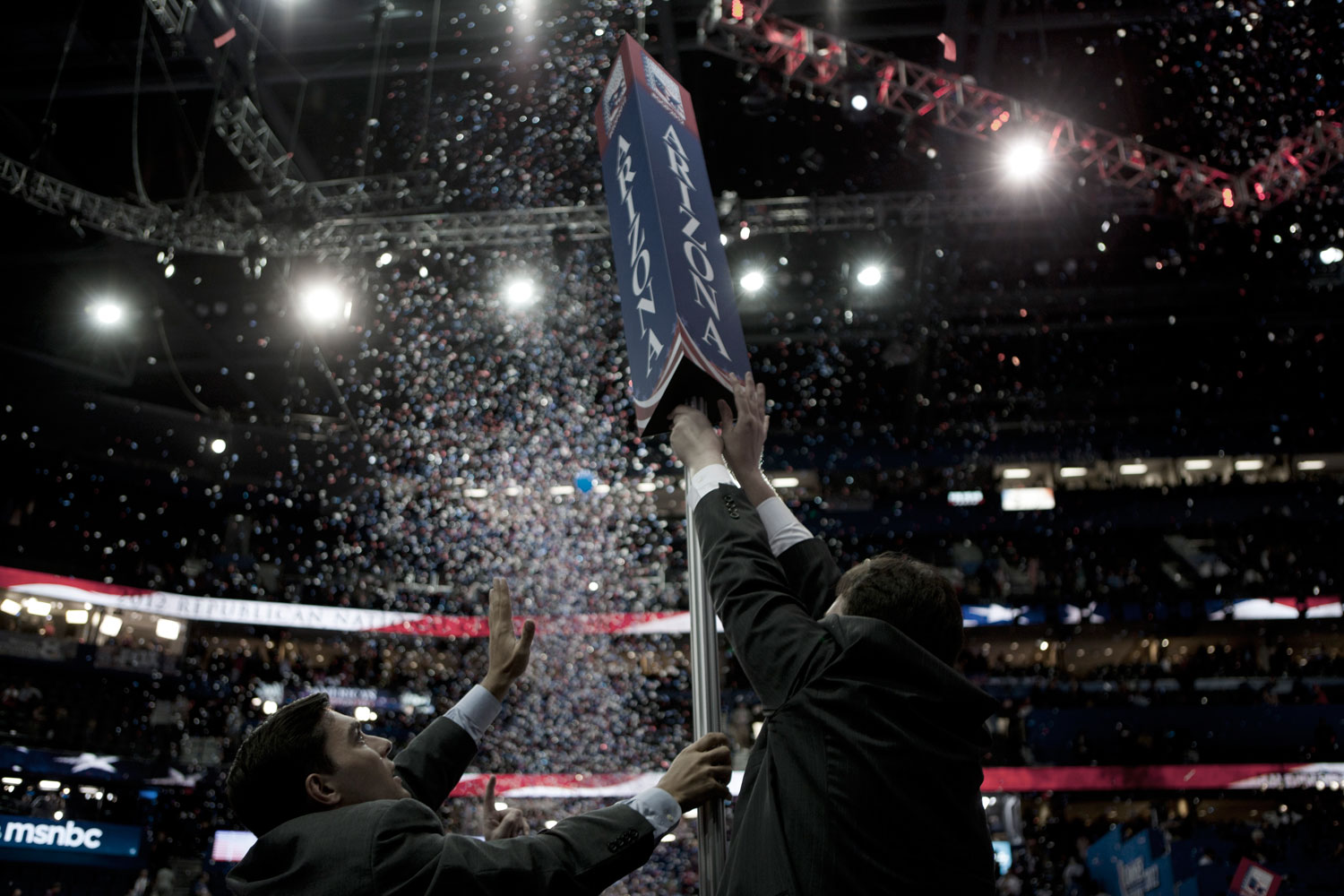 Image: The final night of the Republican National Convention in Tampa. Aug. 30, 2012.