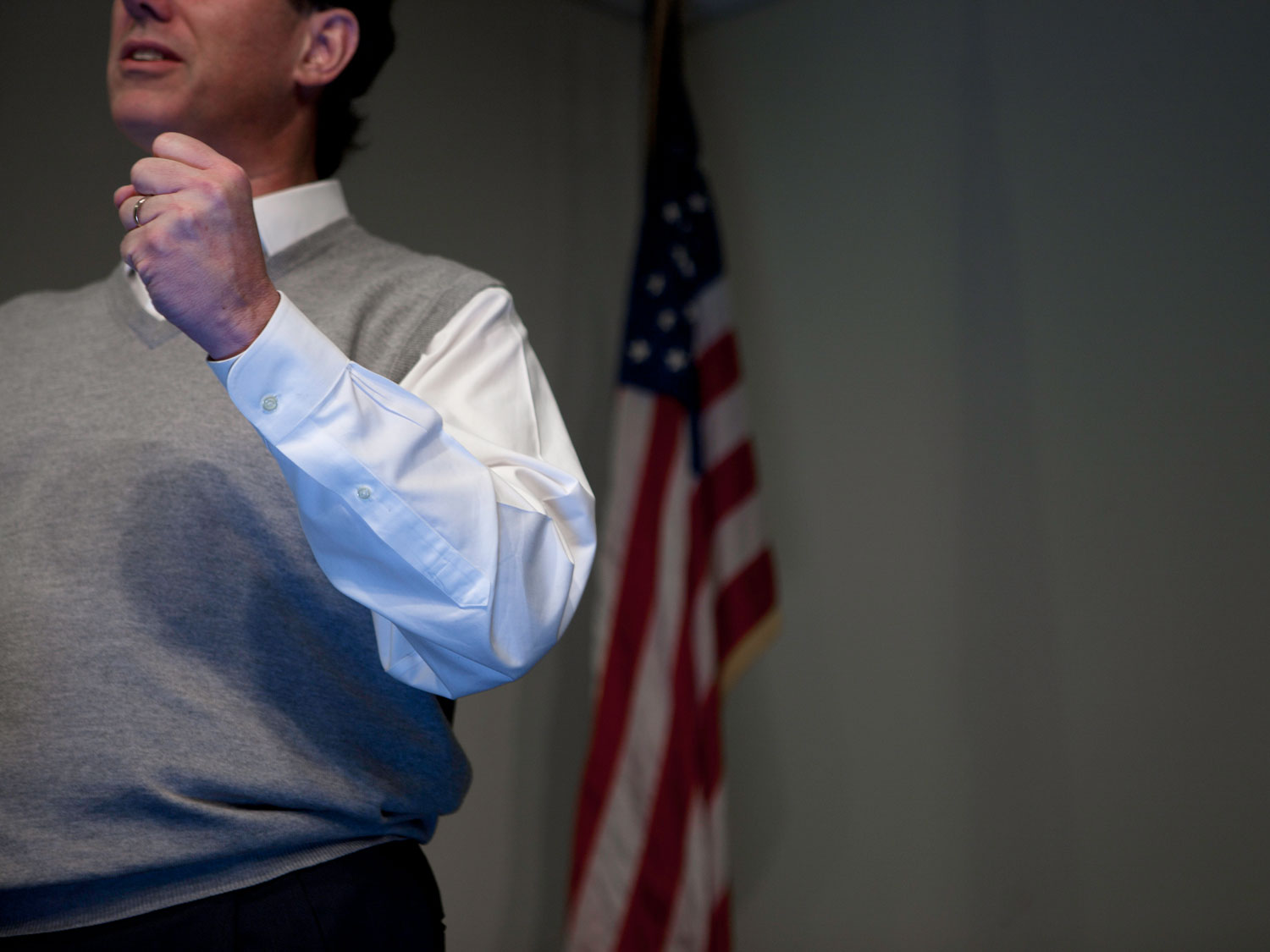 Image: Rick Santorum speaks at a town hall meeting in Keene, N.H. Jan. 6, 2012.