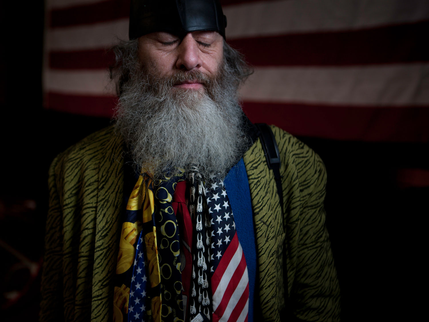 Image: Performance artist and activist Vermin Supreme from Baltimore attends a Mitt Romney rally at Pinkerton Academy in Derry, N.H. He is known for being a satirical candidate in various local, state and national elections in the U.S. Jan. 7, 2012.
