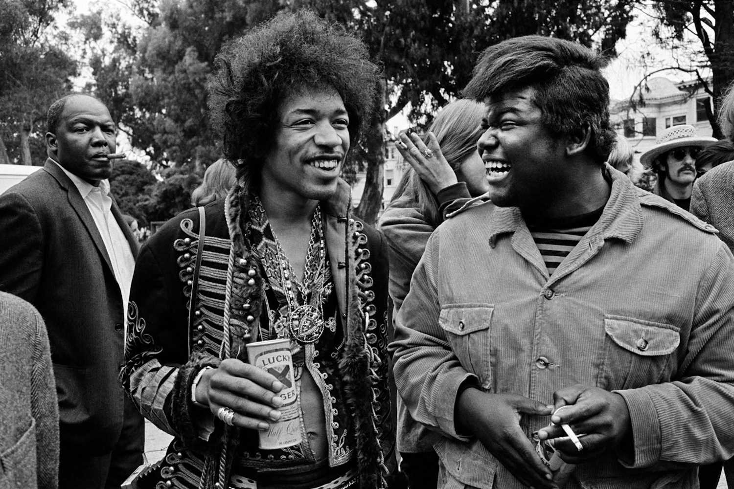 Image: Jimi Hendrix and Buddy Miles at The Panhandle Free Concert, San Francisco, 1967