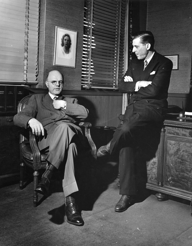 Law partners Marvin Harrison (Democrat) and Howard Marshman (Republican), Ohio, 1944.