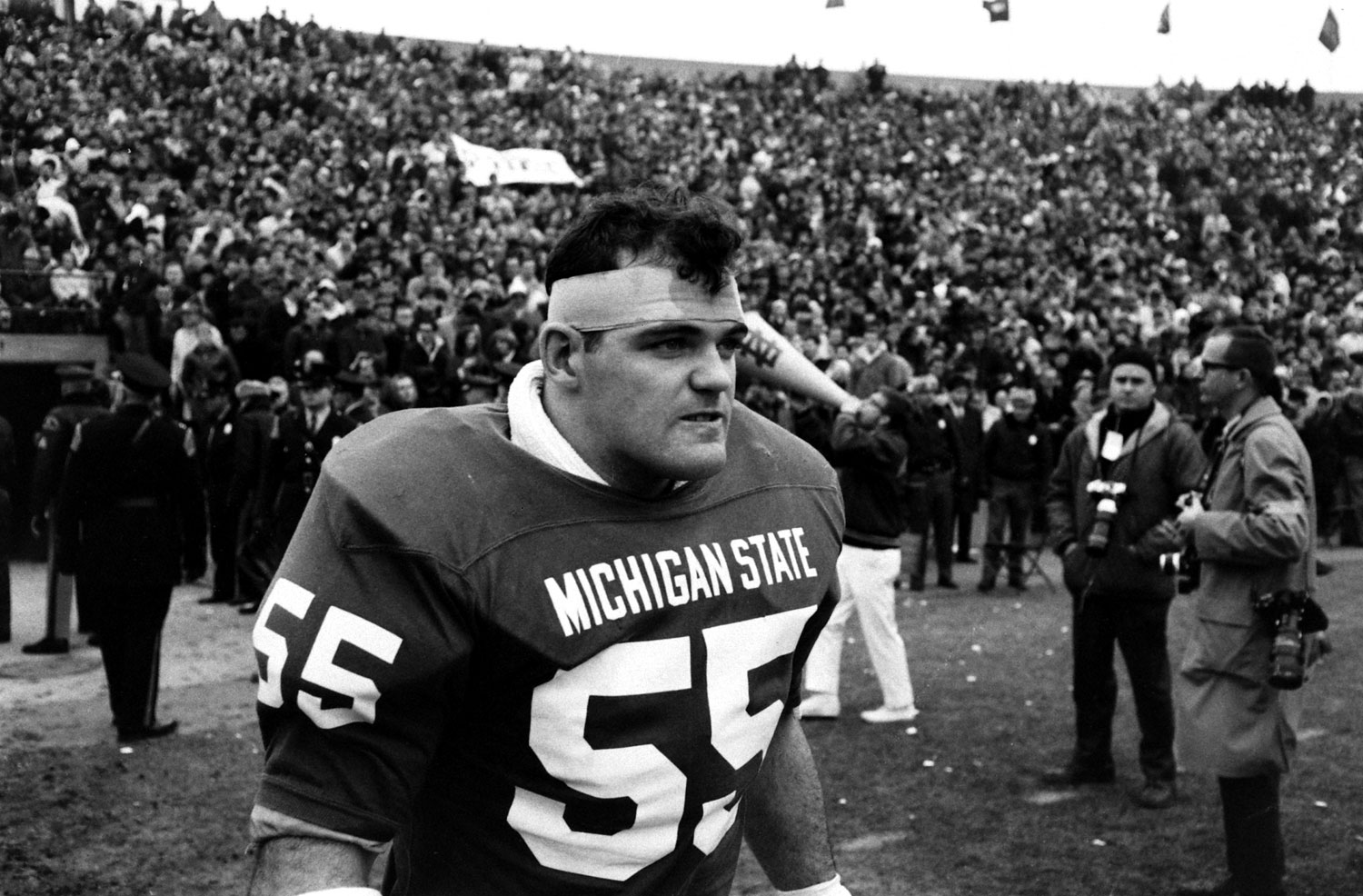 The Spartans' Pat Gallinagh during game against Notre Dame, Nov. 19, 1966.