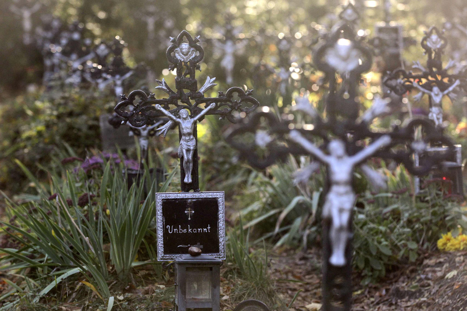 Image: Oct. 31, 2012. Crosses are pictured at the "Friedhof der Namenlosen" (Cemetery of the Anonymous), near the Danube river in Vienna. The graveyard was set up in 1840 for anonymous drowned persons who were found on the Danube river banks.